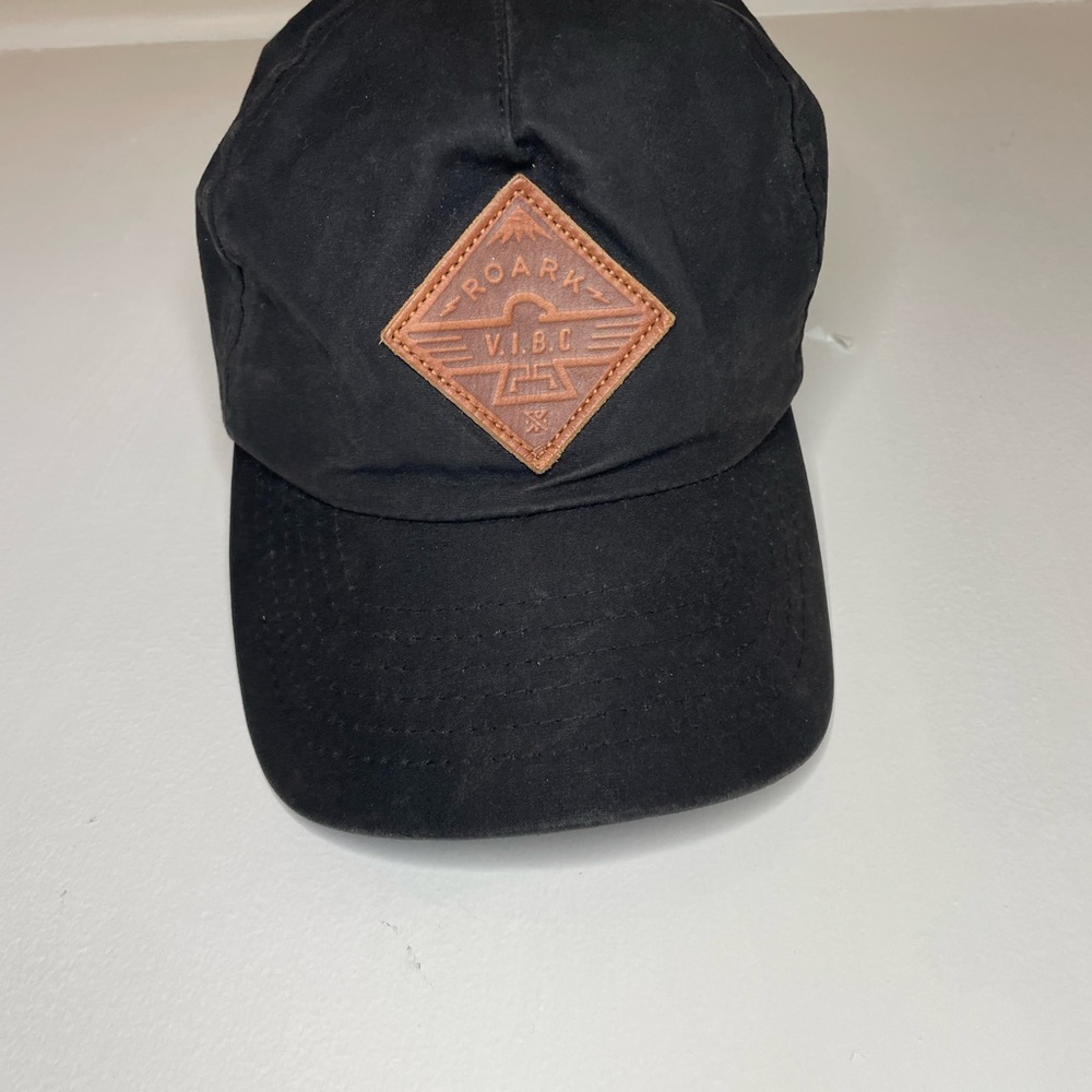 Roark Black Cap with Brown Patch